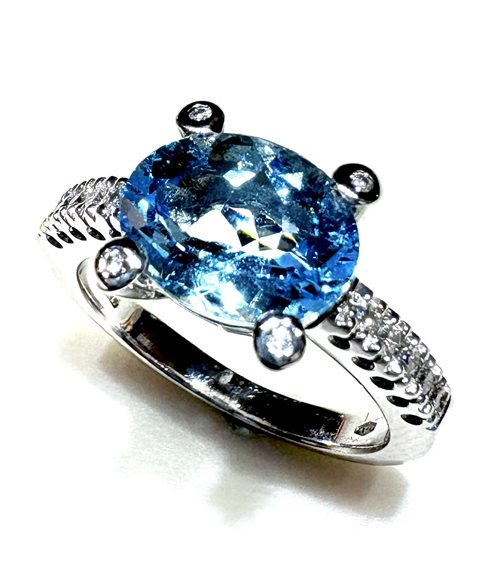 Ringe Ititoli Dame Acquamarina in Weißgold Acquamarina 2.26 Ct AD1380#BLA - AD1380#BLA